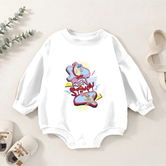 Discover Ren And Stimpy Nineties Baby Romper Sweatshirts