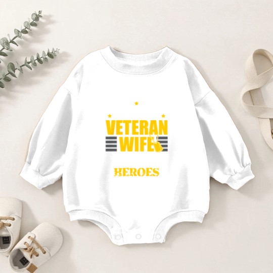 Discover Desert Storm Veteran Wife Family Hero Married Baby Romper Sweatshirts