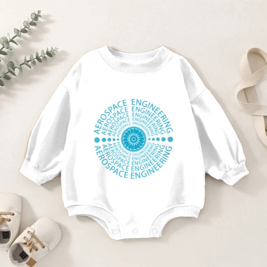 Discover aerospace engineering logo airplane engineer Baby Romper Sweatshirts
