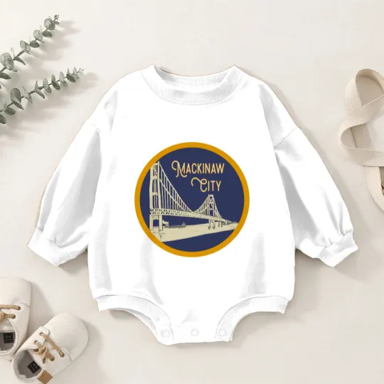 Discover Mackinaw City Decal - Mackinaw City - Baby Romper Sweatshirts