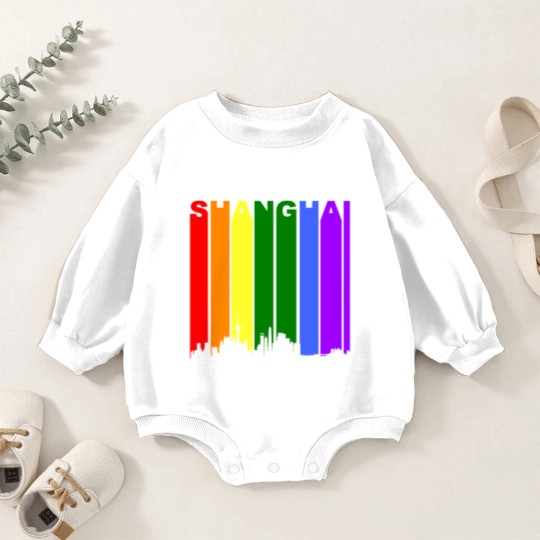 Discover Shanghai China Rainbow LGBT Gay Pride Baby Romper Sweatshirts