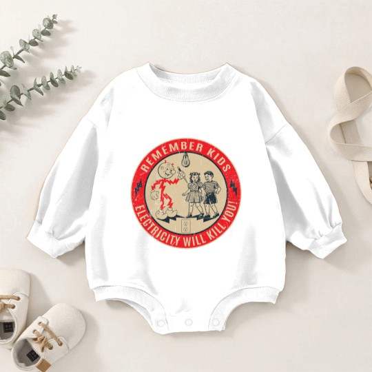 Discover CIPS Retro Sign - Electricity will kill you - Electricity Will Kill You - Baby Romper Sweatshirts