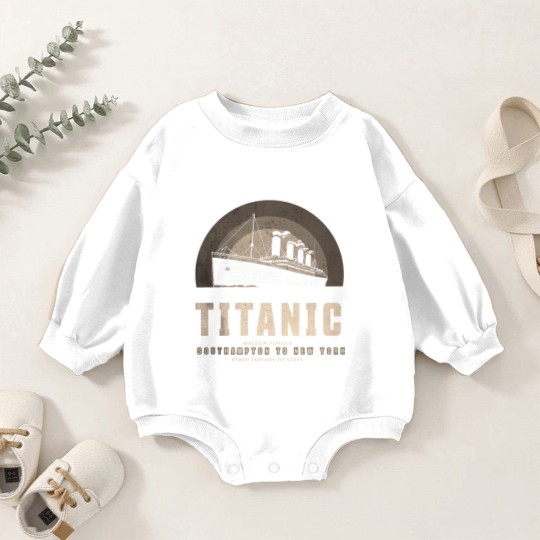 Discover RMS Titanic "The Ship of Dreams" Baby Romper Sweatshirts