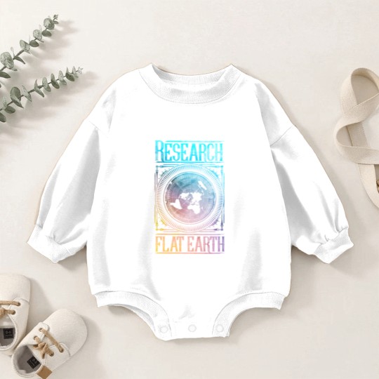 Discover Research Flat Earth #FlatEarth Baby Romper Sweatshirts