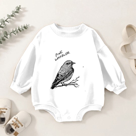 Discover Pine Warbler Baby Romper Sweatshirts