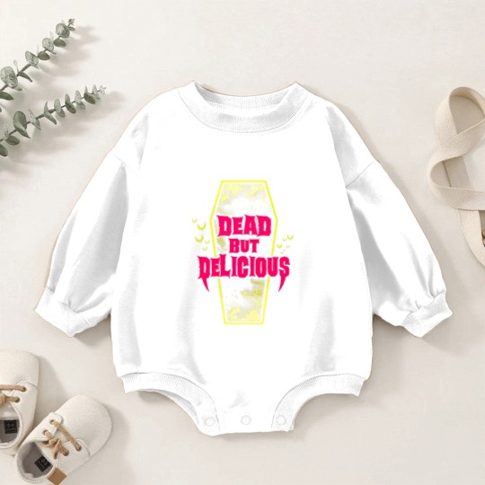 Discover Dead but Delicious - Vampire Quote - What We Do In The Shadows - Baby Romper Sweatshirts