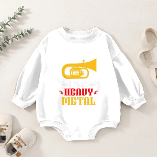 Discover I Play Heavy Metal Tuba Player Wind Instruments Baby Romper Sweatshirts