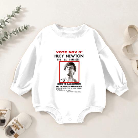 Discover Vote Huey! - Huey Newton - Baby Romper Sweatshirts
