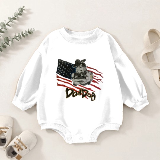 Discover Devil Dog Baby Romper Sweatshirts