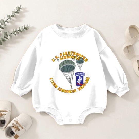 Discover Army - US Paratrooper - 173rd Airborne Bde wo Shadow - Military - Baby Romper Sweatshirts