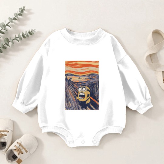 Discover the screaming minion edvard munch - Minions Parody - Baby Romper Sweatshirts
