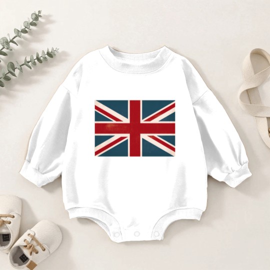 Discover VINTAGE UNION JACK BRITISH FLAG Baby Romper Sweatshirts