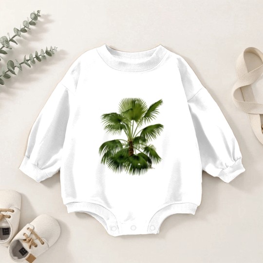 Discover Palm Tree Botanical Illustration Baby Romper Sweatshirts