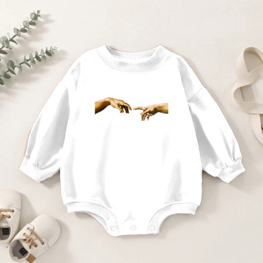 Discover Michelangelo Creation of Adam - Creation Of Adam - Baby Romper Sweatshirts