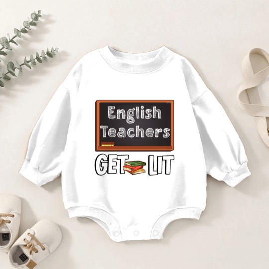 Discover Book Chalk Teacher English Literature Blackboard Baby Romper Sweatshirts