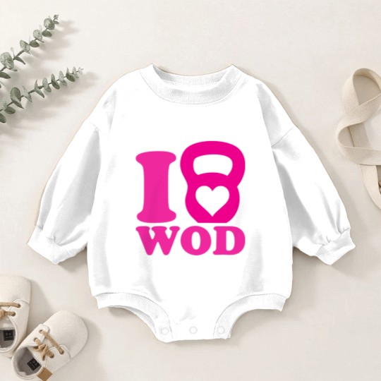 Discover I Love WOD (CrossFit) Baby Romper Sweatshirts