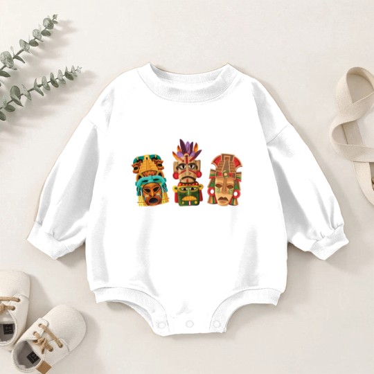 Discover Aztec Mask Inca Culture Maya Civilization Gift Baby Romper Sweatshirts