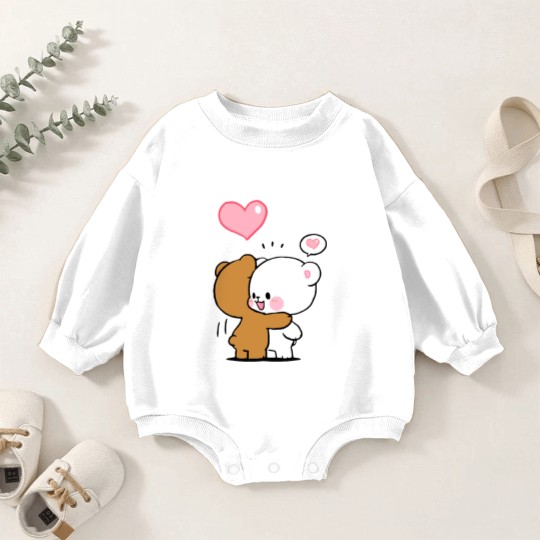 Discover Milk And Mocha Bears Classic Baby Romper Sweatshirts Baby Romper Sweatshirts