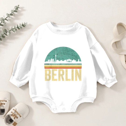 Discover Vintage 80s Retro Berlin Souvenir Skyline Berlin Baby Romper Sweatshirts