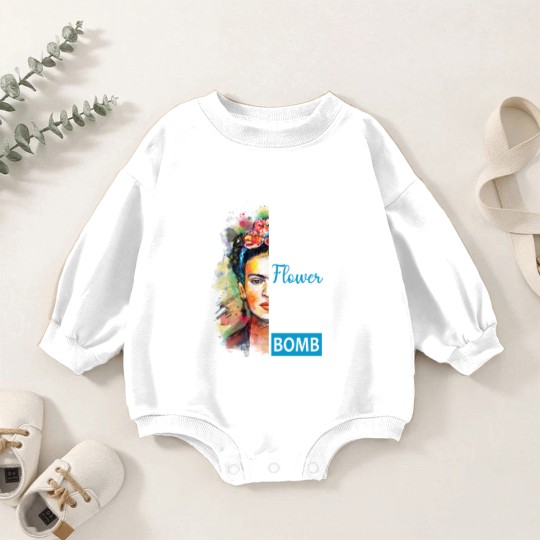 Discover Not Fragile Like A Flower, Fragile Like A Bomb With Frida Kahlo Picture Gift For Fans And Lovers - Frida Kahlo - Baby Romper Sweatshirts