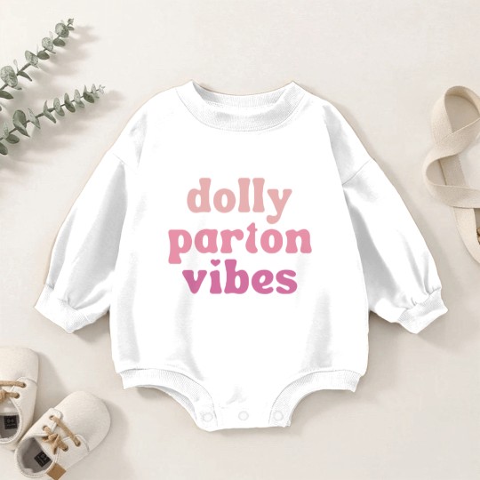 Discover Dolly Parton Vibes Baby Romper Sweatshirts | Dolly Parton Baby Romper Sweatshirts for Women | Unisex Graphic Baby Romper Sweatshirts | Retro Dolly Baby Romper Sweatshirts | Country Retro Style Baby Romper Sweatshirts