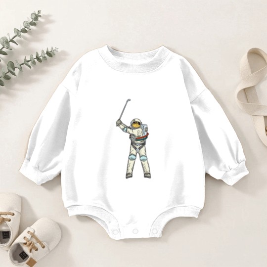 Discover Astronaut golfer Baby Romper Sweatshirts