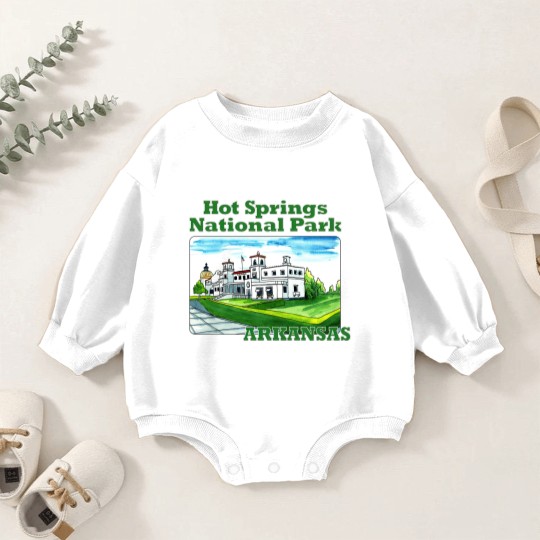 Discover Hot Springs National Park, Arkansas - Hot Springs National Park - Baby Romper Sweatshirts