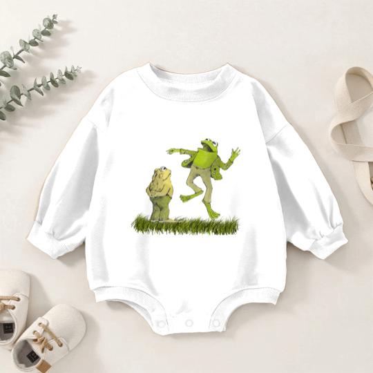 Discover Frog and toad are friends Baby Romper Sweatshirts