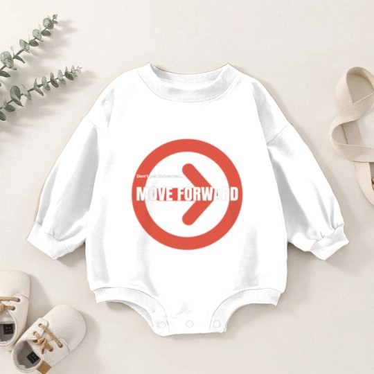 Discover Move Forward Baby Romper Sweatshirts