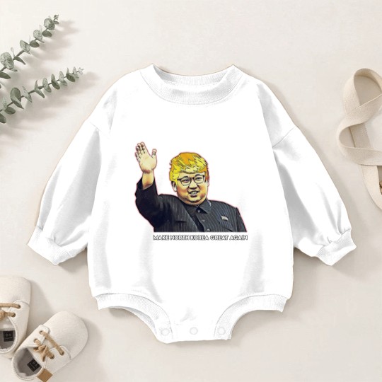 Discover Kim Jong Un Donald Trump Baby Romper Sweatshirts