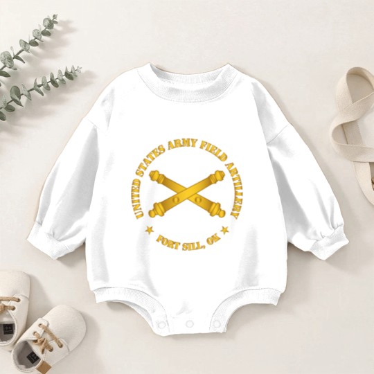 Discover Army US Army Field Artillery Ft Sill Ok w Branch Baby Romper Sweatshirts