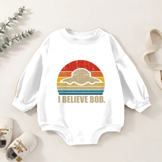 Discover I Believe Bob - Bob Lazar Ufo Area 51 Conspiracy Theory - Baby Romper Sweatshirts