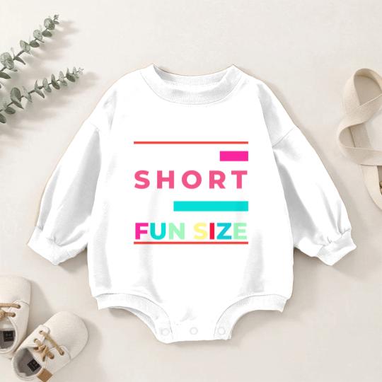 Discover I'm Not Short I'm Fun Size Funny for small people Baby Romper Sweatshirts