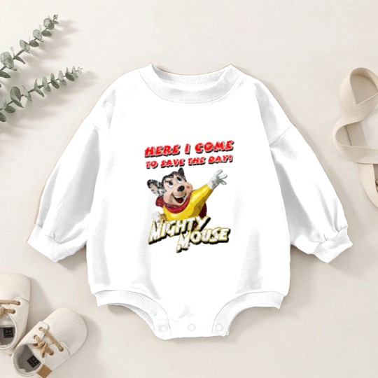 Discover Mighty Mouse, distressed - Mighty Mouse - Baby Romper Sweatshirts