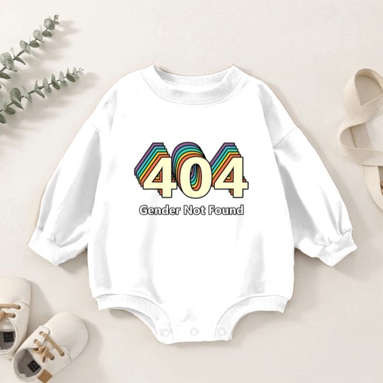 Discover Error 404 Gender Not Found T Baby Romper Sweatshirts