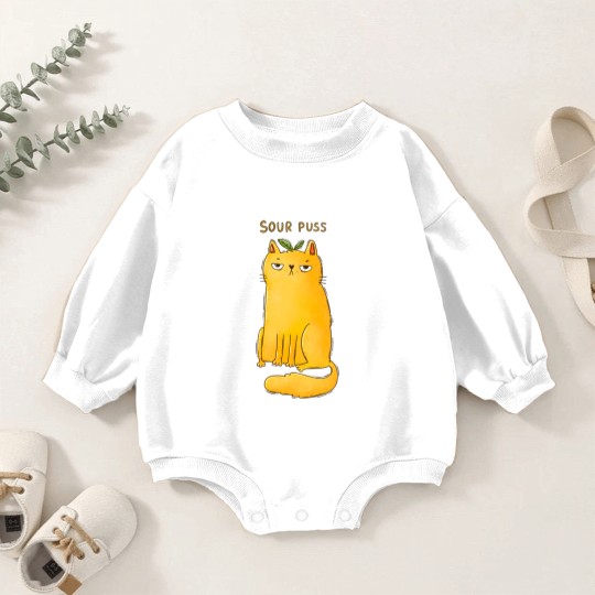 Discover Sour Puss - Cat - Baby Romper Sweatshirts