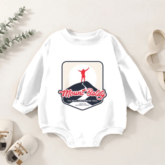 Discover Mount Baldy via Devil's Backbone Trail Baby Romper Sweatshirts