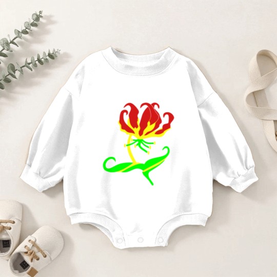 Discover Flame Lily, Zimbabwe Baby Romper Sweatshirts