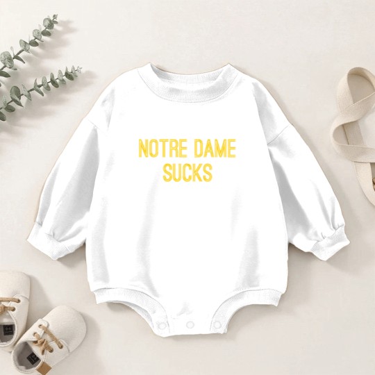Discover ND Sucks (Gold Text) - ND Sucks - Baby Romper Sweatshirts