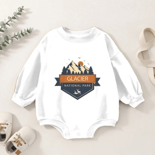 Discover Glacier National Park - Glacier National Park - Baby Romper Sweatshirts