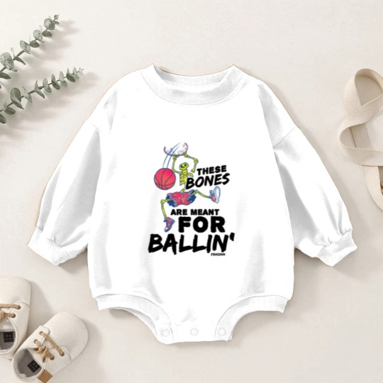 Discover Halloween basketball skeleton Baby Romper Sweatshirts