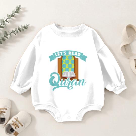 Discover Let´s Read Quran Mosque Islam Allah Prayer Gift Baby Romper Sweatshirts