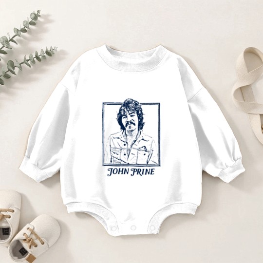 Discover John Prine // Retro Style Folk Music Design - John Prine - Baby Romper Sweatshirts