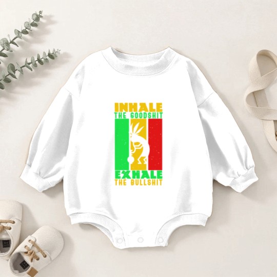 Discover Weed Inhale Goodshit Exhale Bullshit Baby Romper Sweatshirts