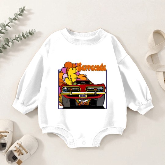 Discover 1968 Plymouth Barracuda Car T Baby Romper Sweatshirts