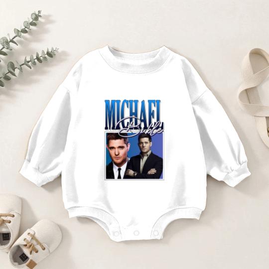 Discover Michael Bubl Vintage 90's Baby Romper Sweatshirts | Michael Bubl Baby Romper Sweatshirts