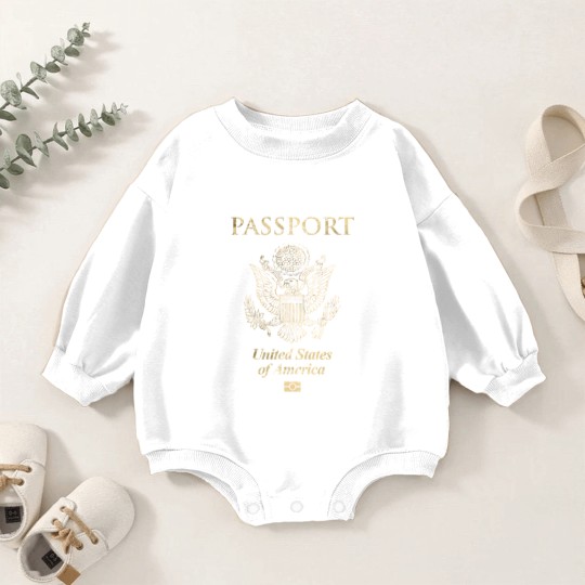 Discover United States of America Passport Vintage - United States - Baby Romper Sweatshirts