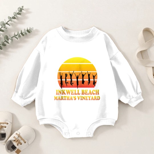 Discover Inkwell Beach Oak Bluffs Martha s Vineyard MA Vint Baby Romper Sweatshirts
