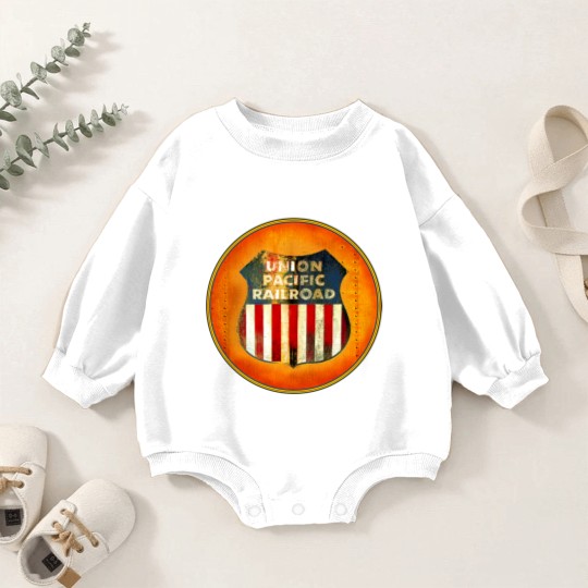 Discover Union Pacific Railroad - Badge - Railroad - Baby Romper Sweatshirts