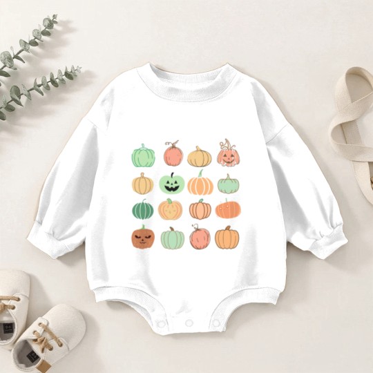 Discover Funny Pumpkins Baby Romper Sweatshirts